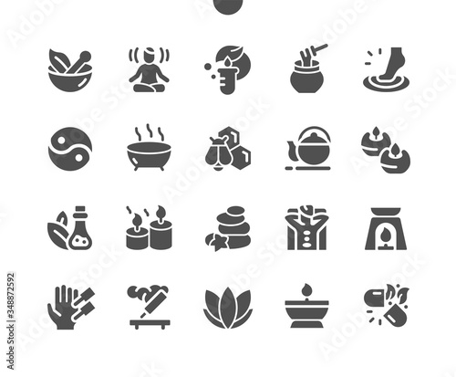 Alternative medicine Well-crafted Pixel Perfect Vector Solid Icons 30 2x Grid for Web Graphics and Apps. Simple Minimal Pictogram