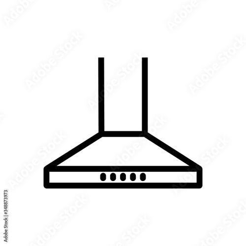 classic domeless exhaust hoods icon vector. classic domeless exhaust hoods sign. isolated contour symbol illustration photo