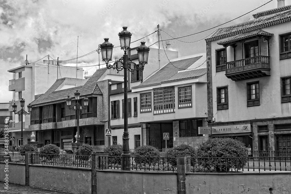  place landscapes with old historic tenements and streets in the former capital of the Spanish Canary Island Tenerife San Cristóbal de La Laguna