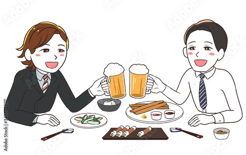 会社帰りに飲み過ぎる(男性)