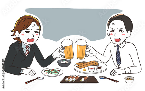 会社帰りの飲みで言い争い(男性)