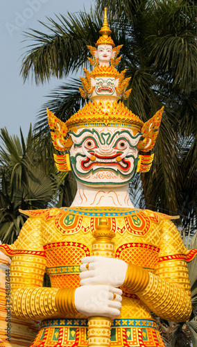 Traditional thai face mask in Bangkok, Thailand photo