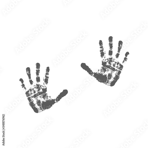 the imprint of hands. vector illustration
