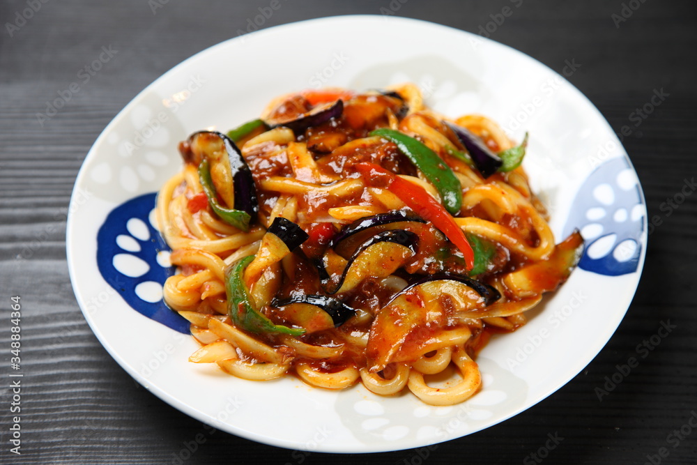 麻婆ナスうどん 麻婆ナスうどん