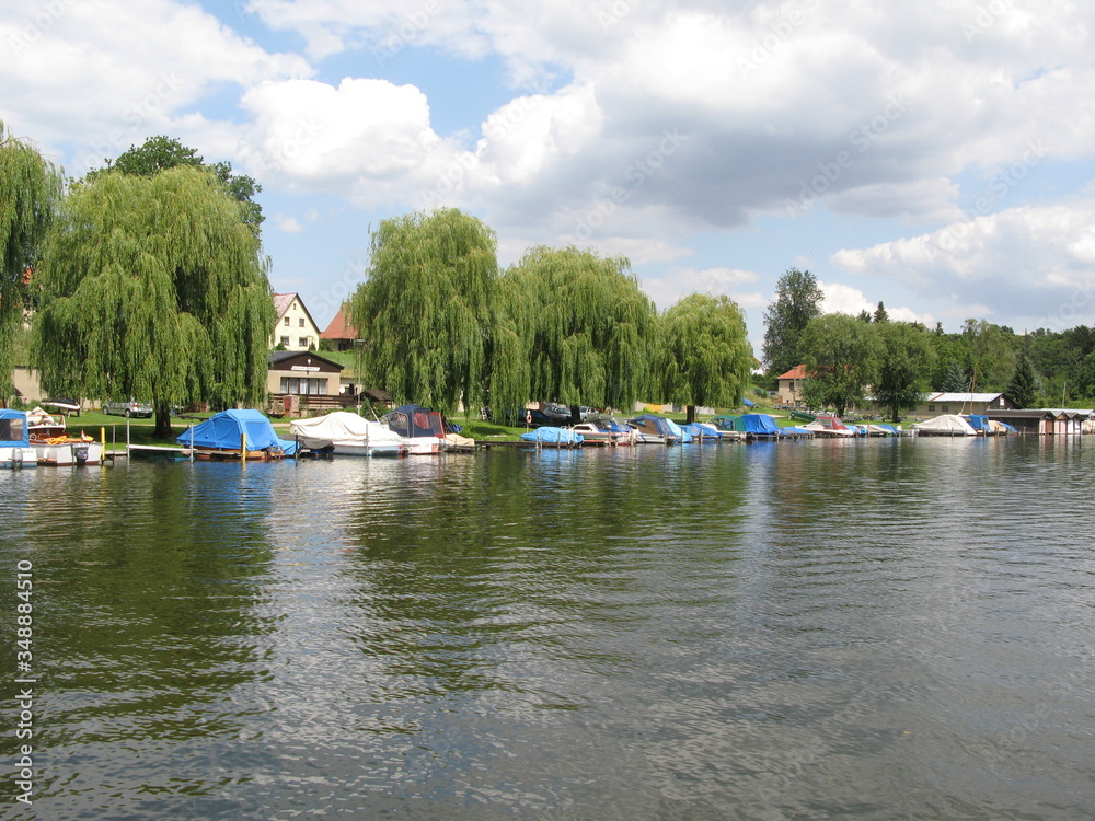 Hafen mit Booten in Templin in der Uckermark Hafen mit Booten in Templin in der Uckermark