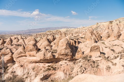 Many different rock formations and small fairy chimneys at Devrent Valley in Goreme, Cappadocia,Turkey.