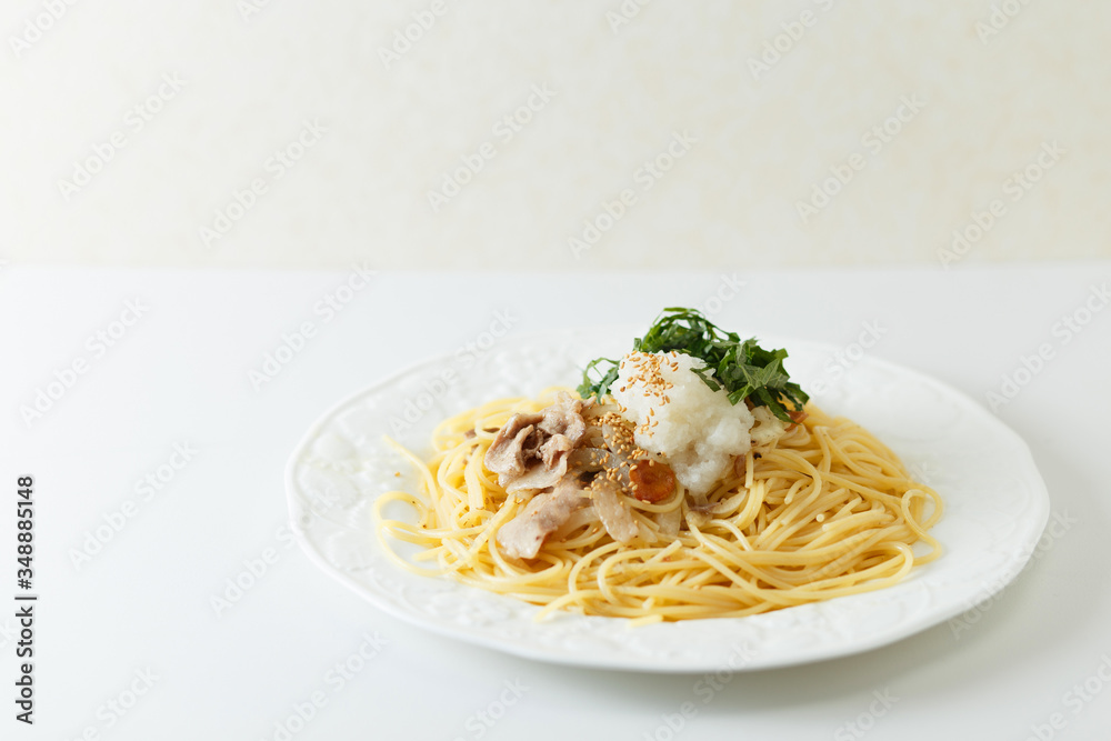 豚肉と大根おろしのパスタ 豚肉と大根おろしのパスタ