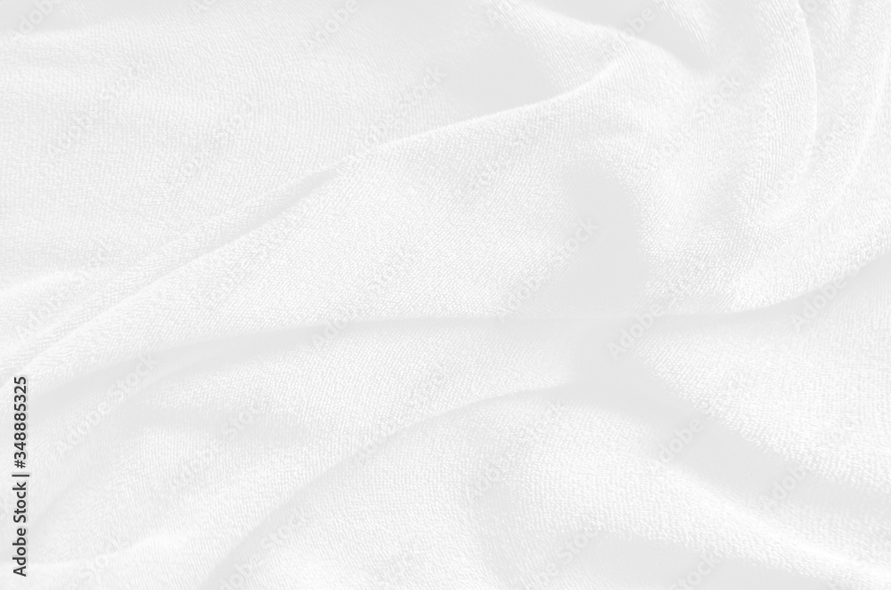 White soft cotton towel from natural, texture for background,  close up photo.