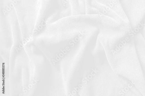 White soft cotton towel from natural, texture for background, close up photo.