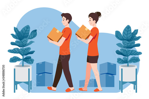 The customer receives the perfect product from online shipping to at home. People have frequent use of online shopping.