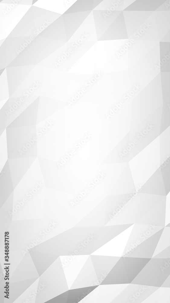 Fototapeta premium White abstract background. Lowpoly backdrop. Crumpled paper. 3D illustration