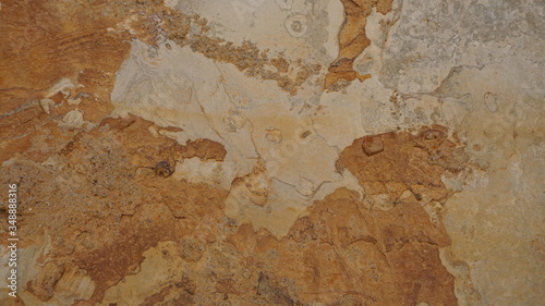 Natural world map in flagstone on the walls © Nairichman59