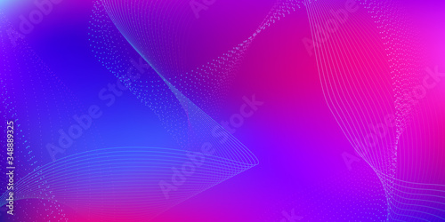Digital Pixel Noise Abstract Design. Vector Digital Futuristic. Virtual 3d Vector Illustration. Abstract Blue, Rose Waves on the Bright.
