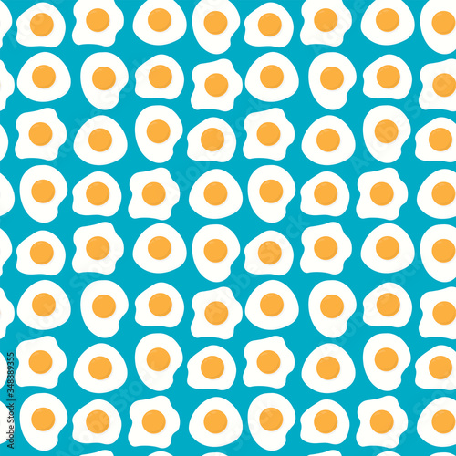 Fried eggs seamless pattern