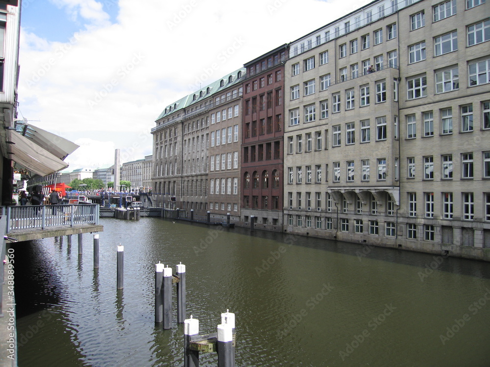 Fototapeta premium Alsterfleet oder Bleichenfleet Hamburg