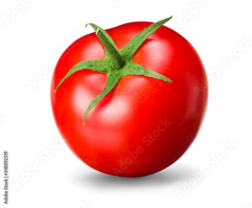 fresh tomato isolated on white background. close up