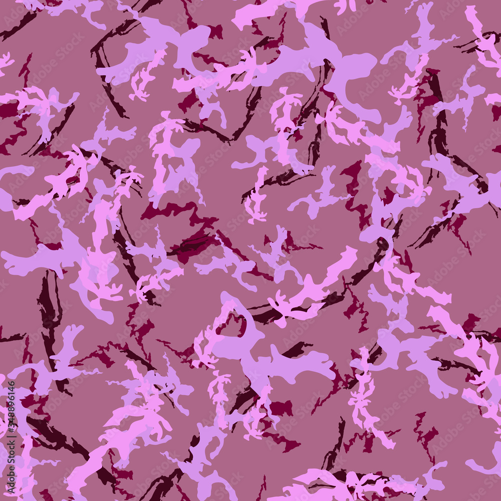 UFO camouflage of various shades of pink, red and violet colors UFO camouflage of various shades of pink, red and violet colors