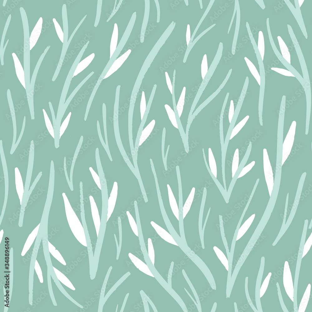 Vector seamless pattern with plants. Background for packaging, textiles, cover art, Wallpaper Vector seamless pattern with plants. Background for packaging, textiles, cover art, Wallpaper