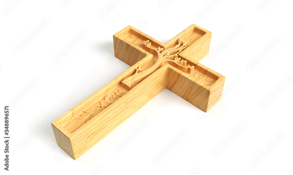 Holy Cross Isolated. 3D rendering Holy Cross Isolated. 3D rendering
