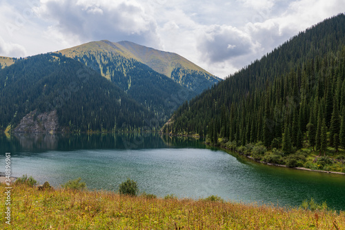 Fototapeta Naklejka Na Ścianę i Meble -  Kolsay lake - mountain lake in Kazakhstan