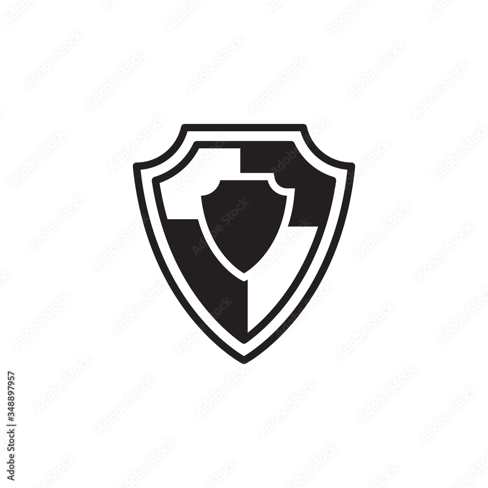 shield icon vector symbol template trendy design