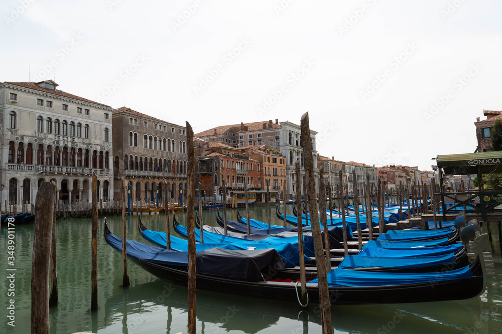 Grand Canal with gondole in Venice, Italy