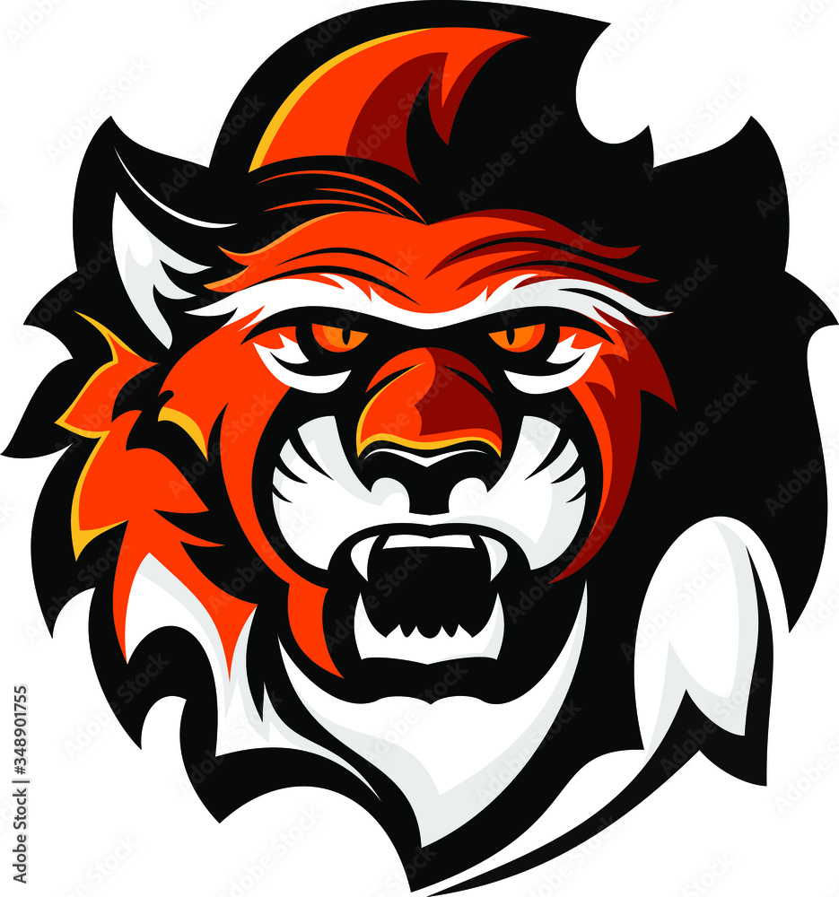 Fototapeta premium Lion mascot sport esport logo design