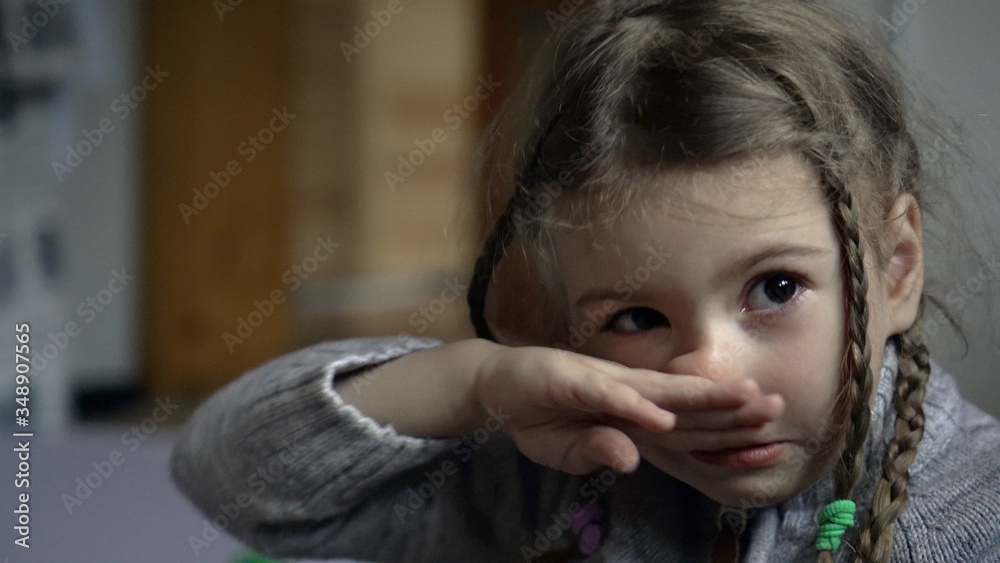Mistreated child. Little girl upset. Child abuse and crying kid. Mistreated child. Little girl upset. Child abuse and crying kid.
