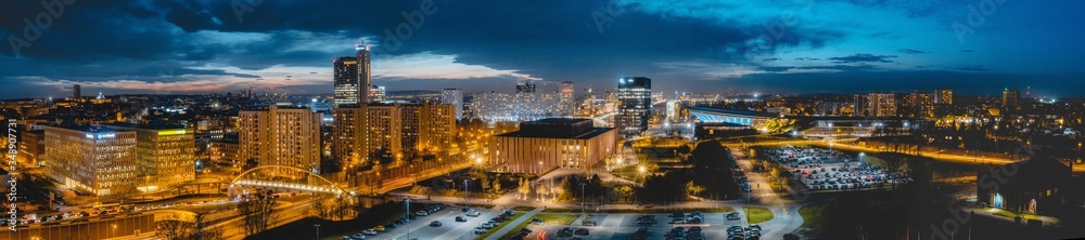 Katowice - Panorama - obrazy, fototapety, plakaty 