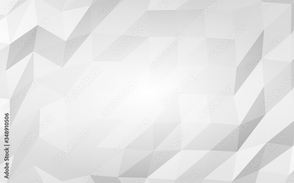 Fototapeta premium White abstract background. Lowpoly backdrop. Crumpled paper. 3D illustration