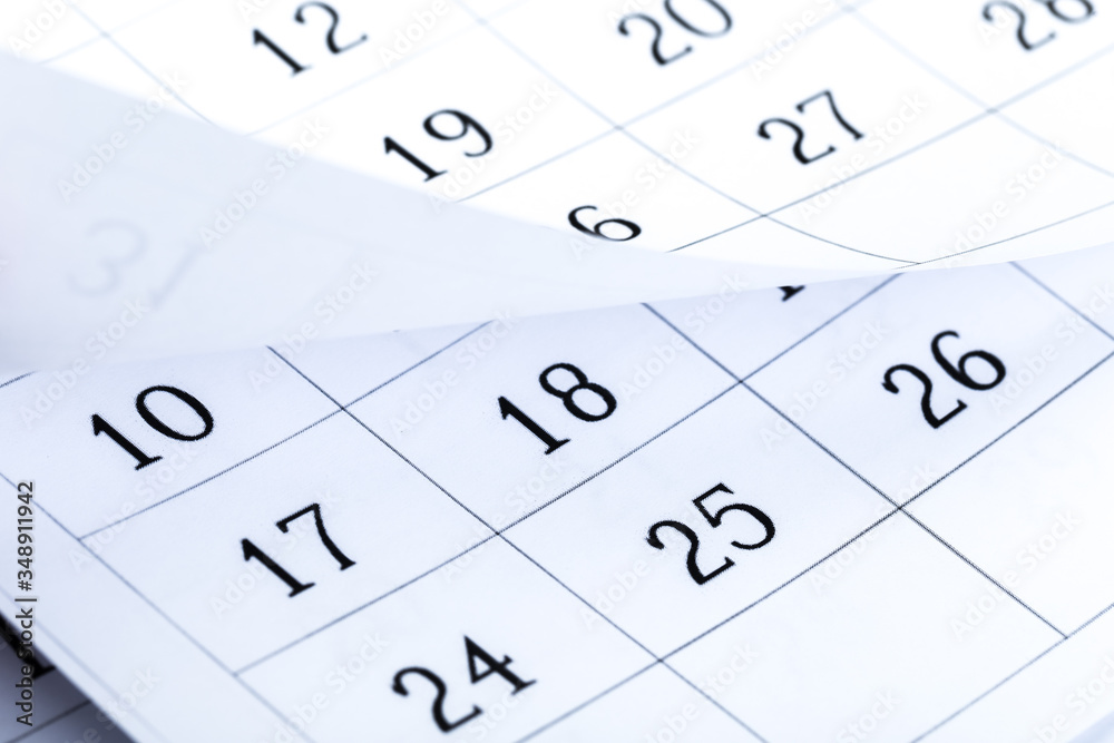 Abstract blur page calendar flipping sheet close background Abstract blur page calendar flipping sheet close background