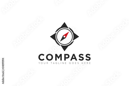 compass logo and travel navigation icon vector illustration