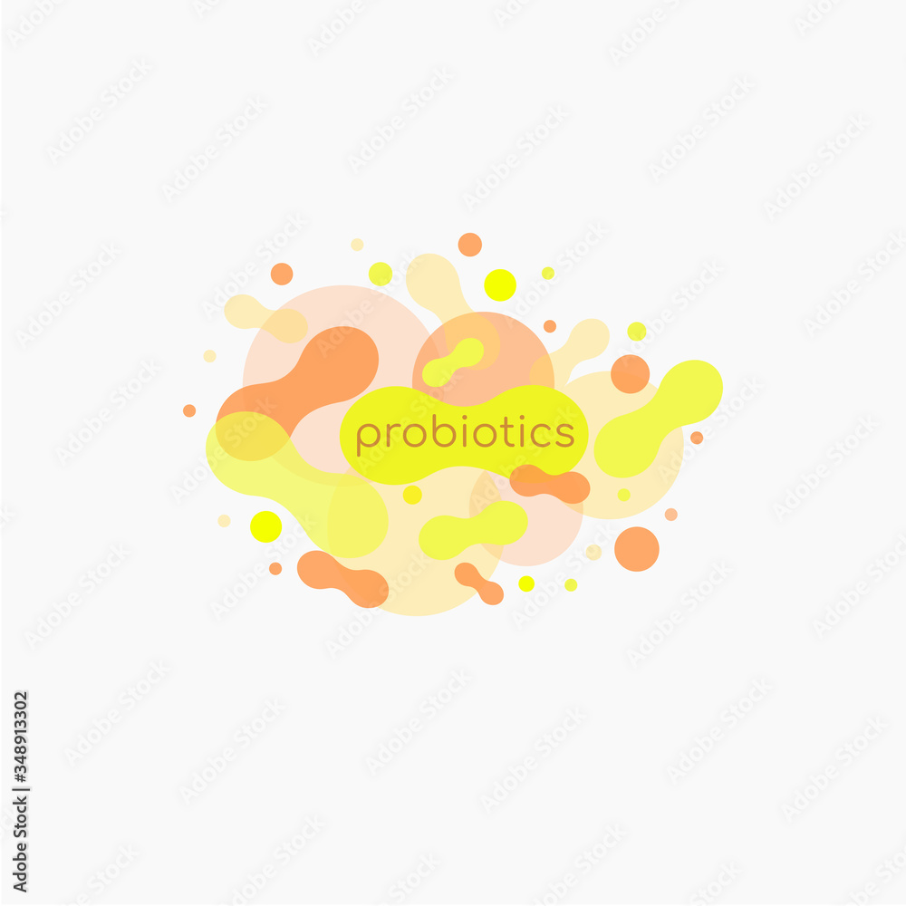 Probiotics Bacteria Vector Logo