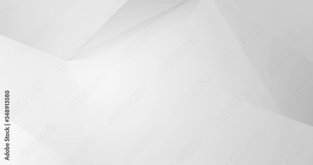 Light grey white looped gradient abstract background. Business video corporate presentation, birthday party backdrop. Endless pure tech transition. Space for text. Random moving soft geometric lines