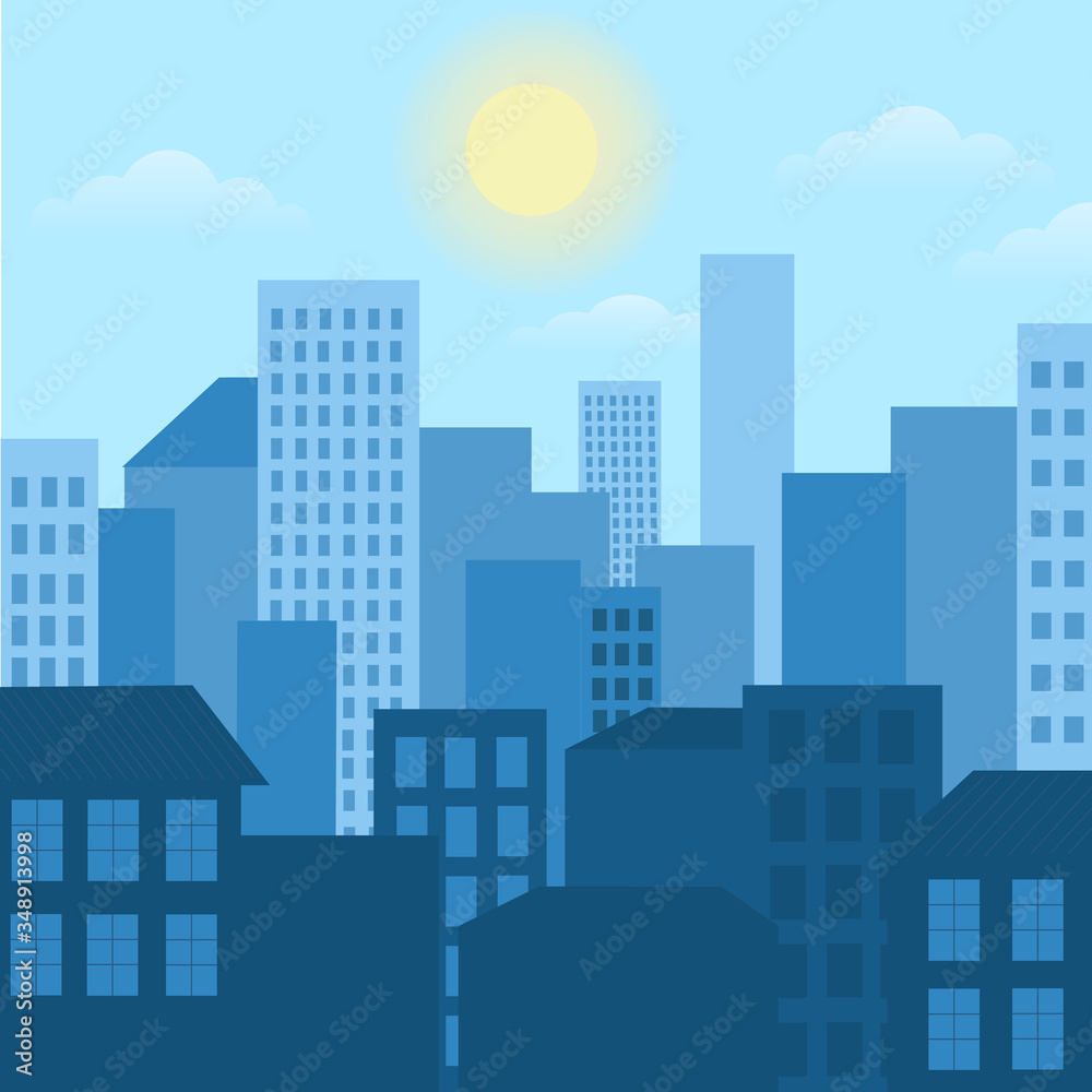 Day time city landscape. Day time city landscape.
