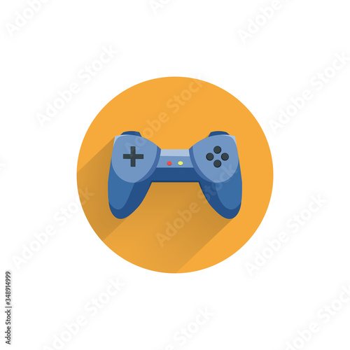 gamepad colorful flat icon with long shadow. gamepad Joystick flat icon