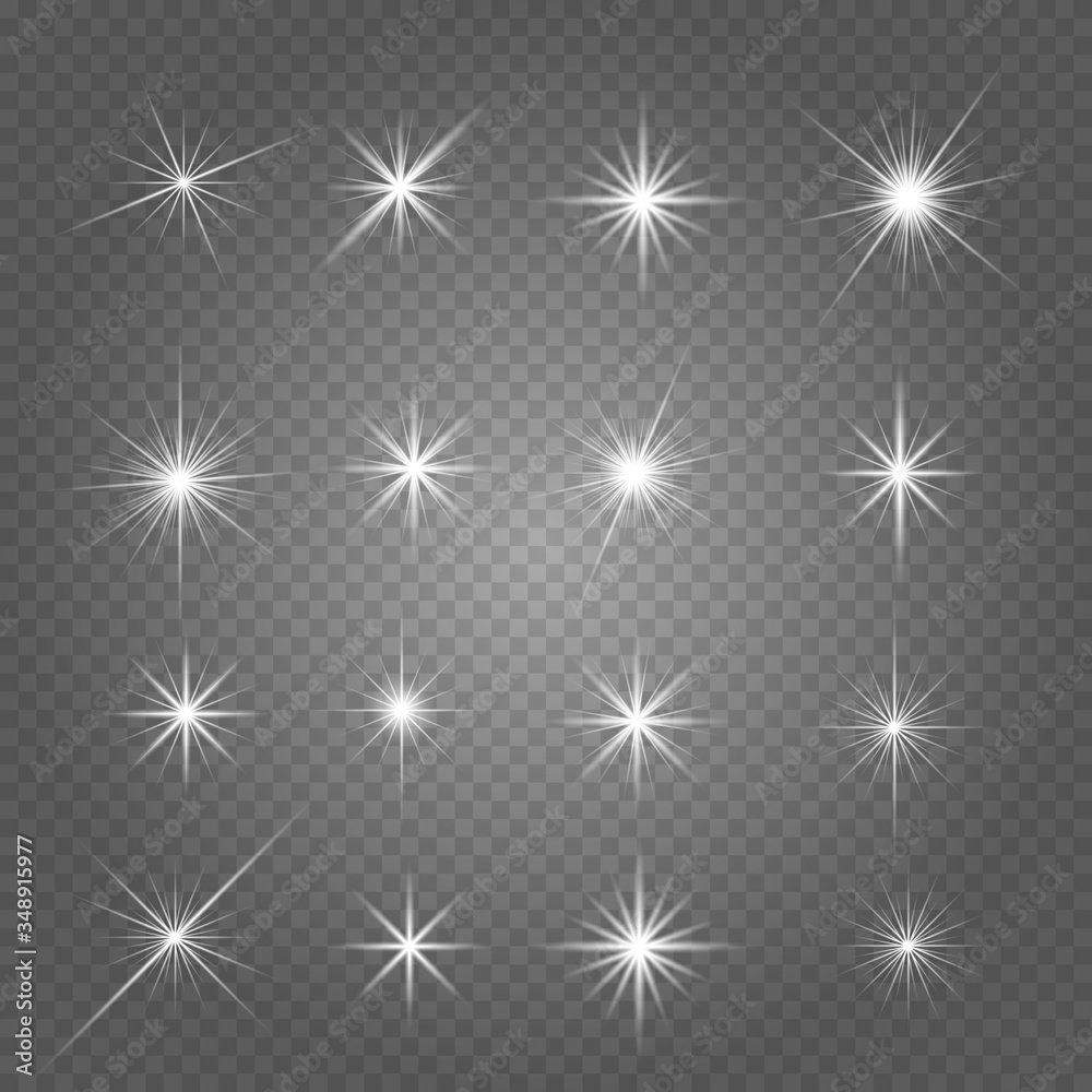 Glowing lights effect, flare, explosion and stars. Sparkling magical dust particles. Bright Star. Transparent shining sun, bright flas Glowing lights effect, flare, explosion and stars. Sparkling magical dust particles. Bright Star. Transparent shining sun, bright flas