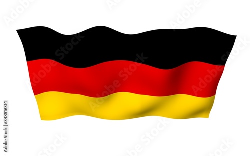 Free Download Flag of Germany. Wide format 3D illustration. State symbol of the Federal Republic of Germany. 3D rendering - GFXLoad
