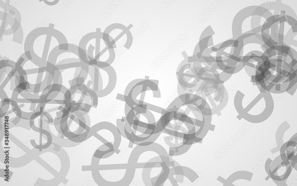 Gray translucent dollar signs on white background. Red tones. 3D illustration Gray translucent dollar signs on white background. Red tones. 3D illustration
