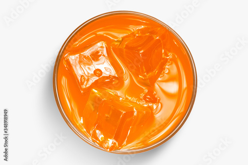 Wallpaper Mural Orange juice with Ice, close up, Top view Torontodigital.ca