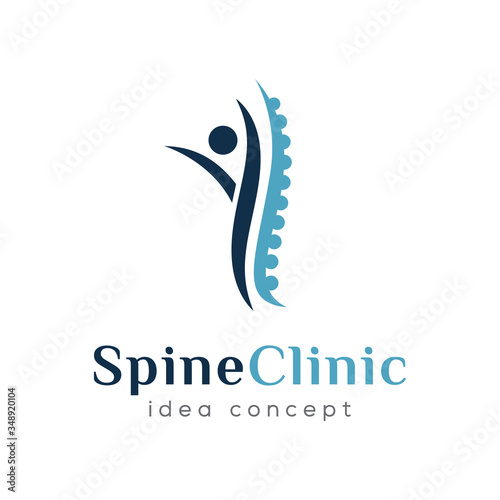 Spine Clinic, Chiropractic, Concept Logo Design Template