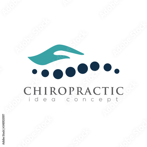 Spine Clinic, Chiropractic, Concept Logo Design Template