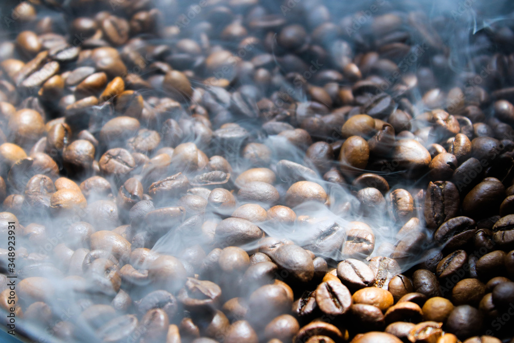 Dry the coffee beans in a pan