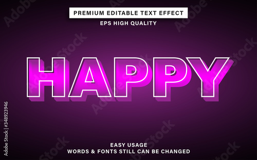 text effect - happy