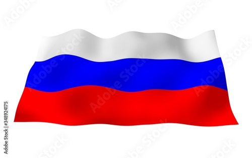 Free Download Waving flag of the Russian Federation. The National. State symbol of the Russia. 3D illustration - GFXLoad