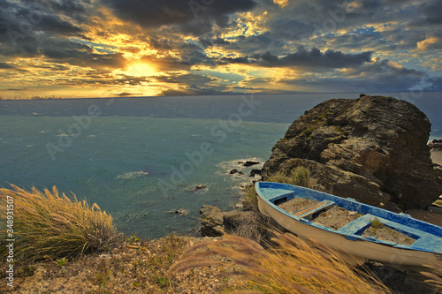 Colorful sunset at the sea