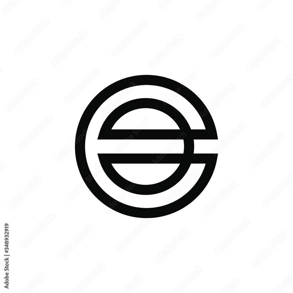 logo initial e abstract circle vector template, eps10 logo initial e abstract circle vector template, eps10