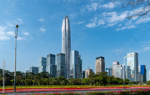 Skyscrapers and road ground in Shenzhen © 昊 周