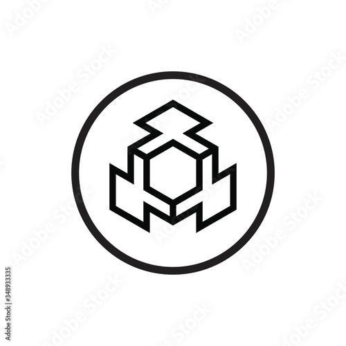 logo initial e abstract circle vector template, eps10