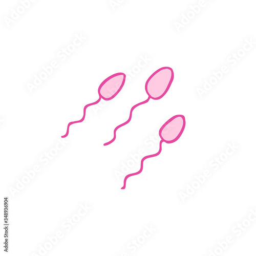 sperm doodle icon